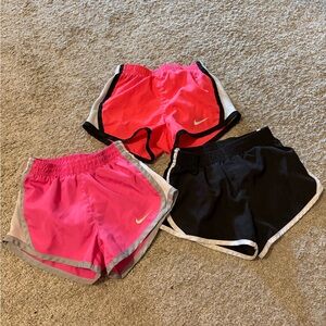 Nike Women's Running Shorts Trio - Hot Pink, Bright Pink & Black